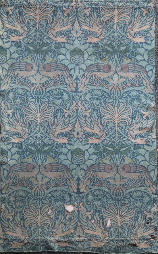 A William Morris Peacock & Dragon hanging tapestry, designed 1878 8ft x 5ft 4in. , some tears